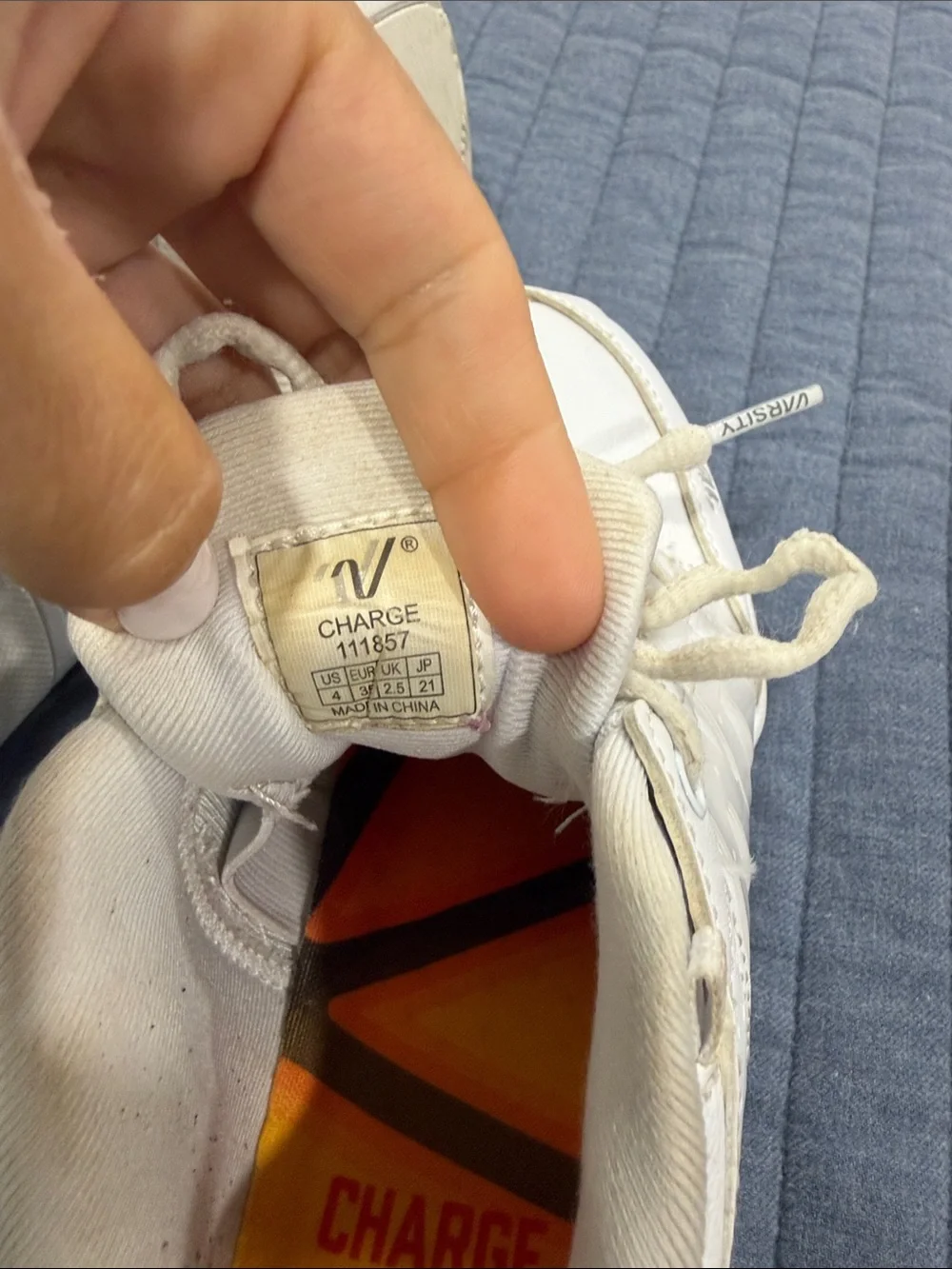 Varsity White Leather Cheer Shoes for Girls